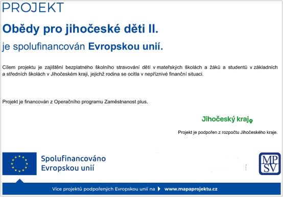 Obědy pro Jihočeské děti II